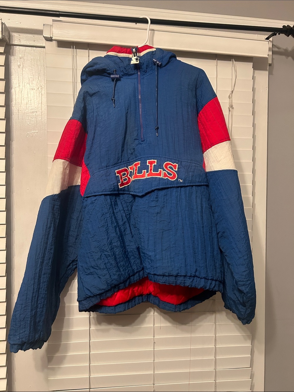 STARTER Blue Red White Buffalo Bills Pullover Jacket